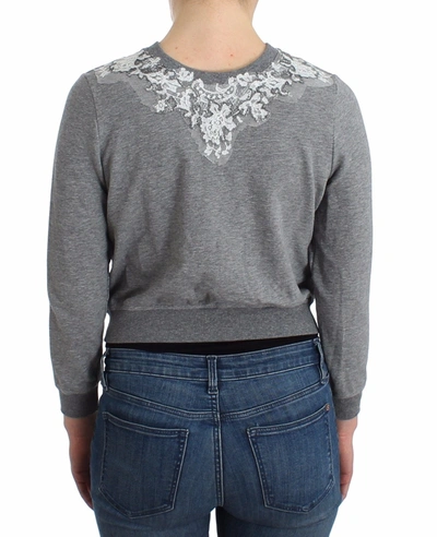 Ermanno Scervino Women   Lingerie Lace Sweater Cardigan Top In Gray