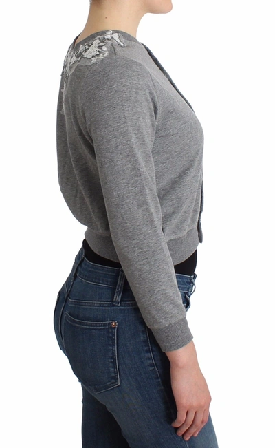 Ermanno Scervino Women   Lingerie Lace Sweater Cardigan Top In Gray