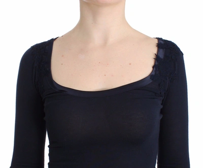 Ermanno Scervino Women   Lingerie  Top Blouse Jumper Lace Rayon In Blue