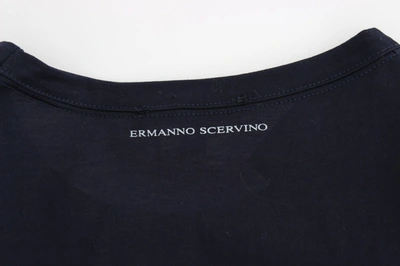 Shop Ermanno Scervino Elegant Blue Cotton Women's Sweater
