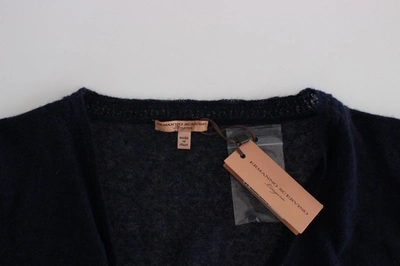 Shop Ermanno Scervino Elegant Cropped Blue Alpaca Blend Women's Sweater