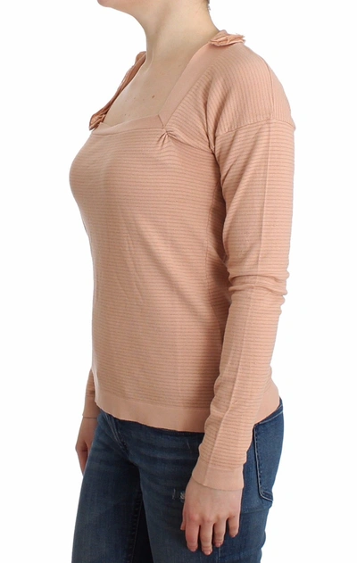 Ermanno Scervino Chic Striped Wool Blend Orange Women's Sweater In Orange