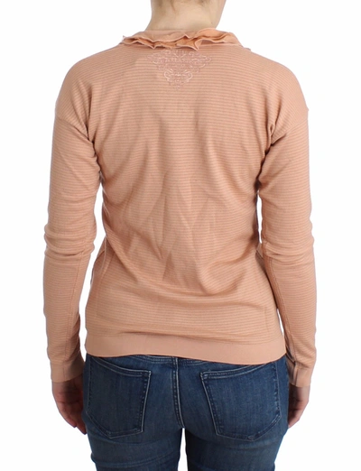 Ermanno Scervino Chic Striped Wool Blend Orange Women's Sweater In Orange