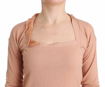 Ermanno Scervino Chic Striped Wool Blend Orange Women's Sweater In Orange