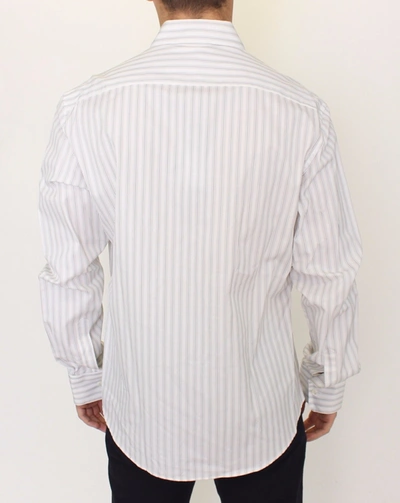 Ermanno Scervino Men  Striped Regular Fit Casual Shirt In White