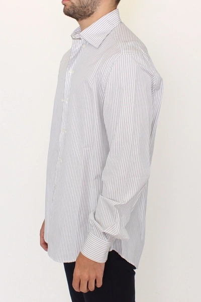 Ermanno Scervino Men   Striped Regular Fit Casual Shirt In White