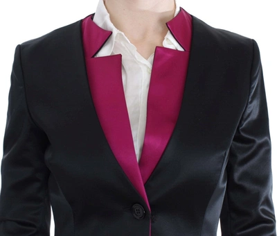 Shop Exte Chic Black And Pink Single-breasted Women's Blazer