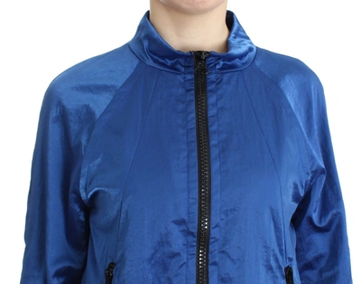 Shop Gianfranco Ferre Gf Ferre Chic Blue Bomber Jacket For Elegant Women's Outings