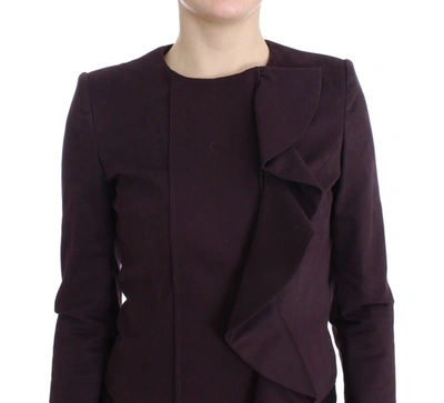 Shop Gianfranco Ferre Gf Ferre Elegant Purple Cotton Blend Women's Blazer