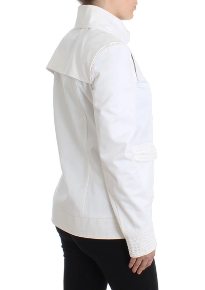 Shop Gianfranco Ferre Gf Ferre Chic Double Breasted Cotton Women's Jacket In White