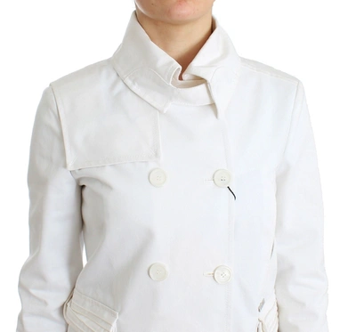 Shop Gianfranco Ferre Gf Ferre Chic Double Breasted Cotton Women's Jacket In White