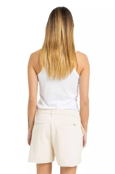 Shop Imperfect Elegant Studded Logo Cotton Tank Women's Top In White
