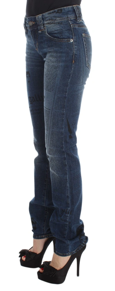 Shop John Galliano Elegant Slim Bootcut Denim Women's Jeans In Blue