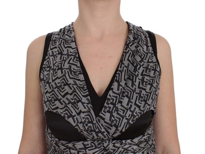 Shop Karl Lagerfeld Elegant Silk Blouse With Logo Women's Detailing In Gray