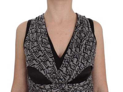 Karl Lagerfeld Silk Blouse Top In Gray