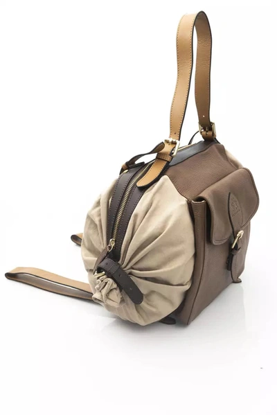 Shop La Martina Chic Beige Leather Expandable Women's Backpack