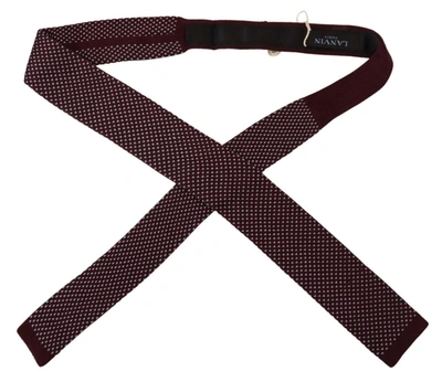 Shop Lanvin Elegant Bordeaux Silk Bow Men's Tie