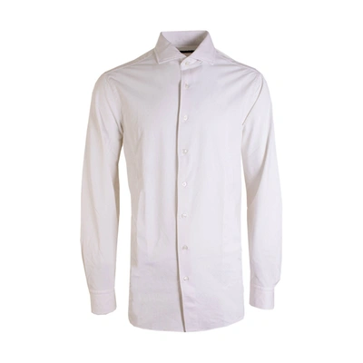 Shop Lardini Elegant White Cotton Classic Men's Shirt
