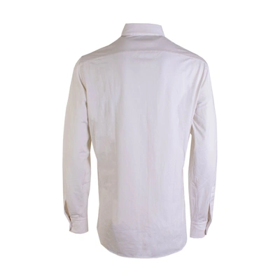 Shop Lardini Elegant White Cotton Classic Men's Shirt