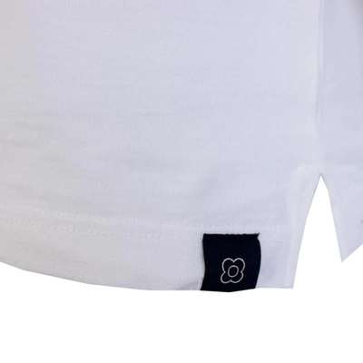 Shop Lardini Elegant White Polo Shirt With Italian Men's Flair