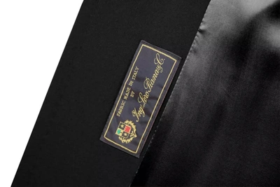 Shop Made In Italy Elegant Virgin Wool Four-button Women's Coat In Black