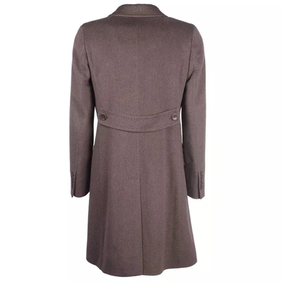 Shop Made In Italy Elegant Woolen Brown Coat For Women's Women