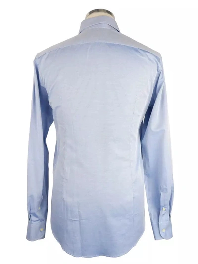 Shop Made In Italy Elegant Light Blue Milano Men's Shirt
