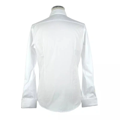 Shop Made In Italy Elegant Ceremony White Cotton Men's Shirt