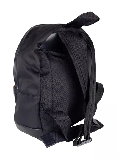 Shop Palm Angels Elegant Black Nylon-leather Men's Backpack