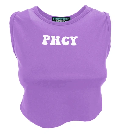 Shop Pharmacy Industry Sleeveless Lycra Top With Chest Women's Logo In Purple