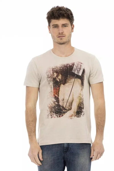 Shop Trussardi Action Beige Cotton Blend Tee For Men's Men