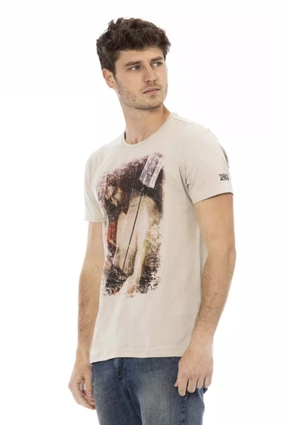 Shop Trussardi Action Beige Cotton Blend Tee For Men's Men