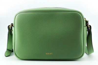 Shop Versace Elegant Mint Green Leather Camera Case Women's Bag