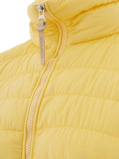 Shop Woolrich Chic Yellow Quilted Bomber Women's Jacket