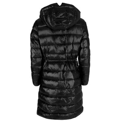 Shop Yes Zee Chic Long Down Jacket With Hood For Women's Women In Black
