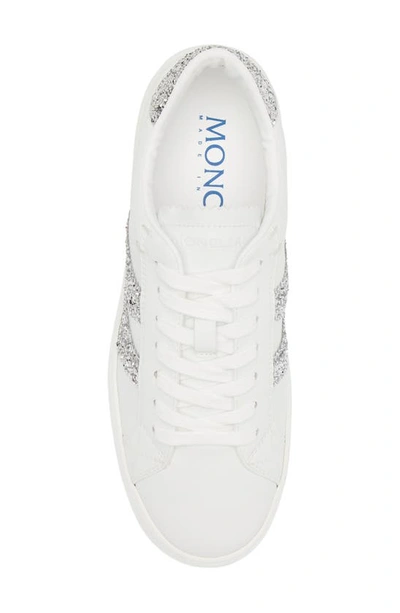 Shop Moncler Monaco M Low Top Sneaker In White/ Silver