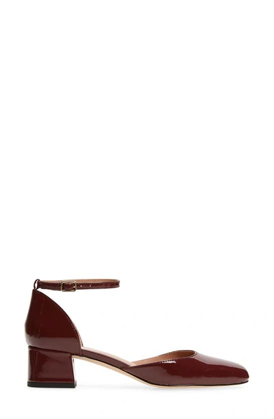 Shop Nordstrom Baina Ankle Strap Pump In Red Cranberry