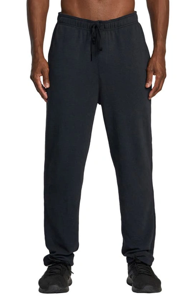 Shop Rvca C-able Thermal Knit Joggers In Black