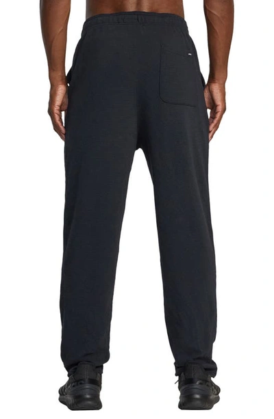Shop Rvca C-able Thermal Knit Joggers In Black