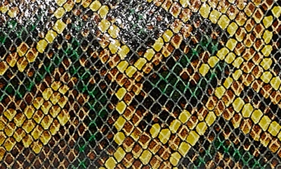Shop Aimee Kestenberg Mystro Heart Chain Crossbody Bag In Cumin Snake/ Black