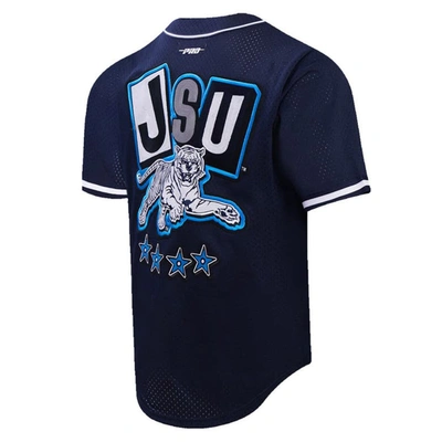 Shop Pro Standard Navy Jackson State Tigers Homecoming Mesh Button-down Shirt