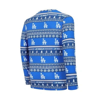 Shop Concepts Sport Royal Los Angeles Dodgers Knit Ugly Sweater Long Sleeve Top & Pants Set