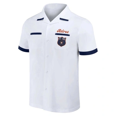 Shop Darius Rucker Collection By Fanatics White Houston Astros Bowling Button-up Shirt