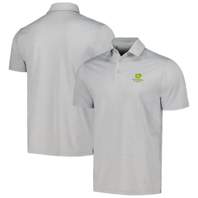 Shop Under Armour Gray John Deere Classic Playoff 3.0 Heather Polo