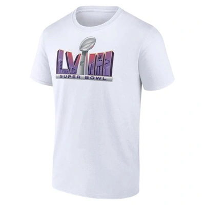 Men's Fanatics Branded White Super Bowl LVIII Trophy Dimension T-Shirt