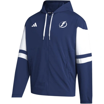 Shop Adidas Originals Adidas  Blue Tampa Bay Lightning Full-zip Hoodie