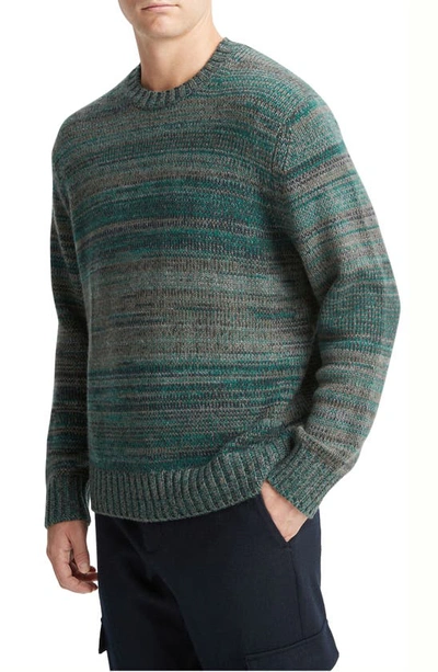 Shop Vince Marled Wool & Cashmere Sweater In Olive Cove Combo