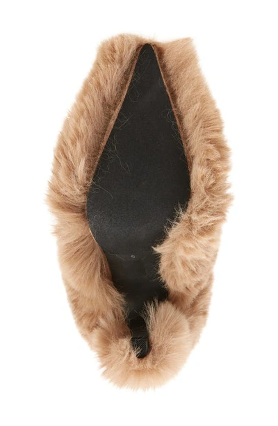 Shop Jeffrey Campbell Fuzzie Faux Fur Pointed Toe Boot In Taupe