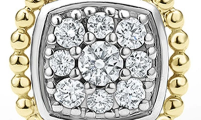 Lagos Caviar Beaded Bangle & Stud Earrings Set In Silver