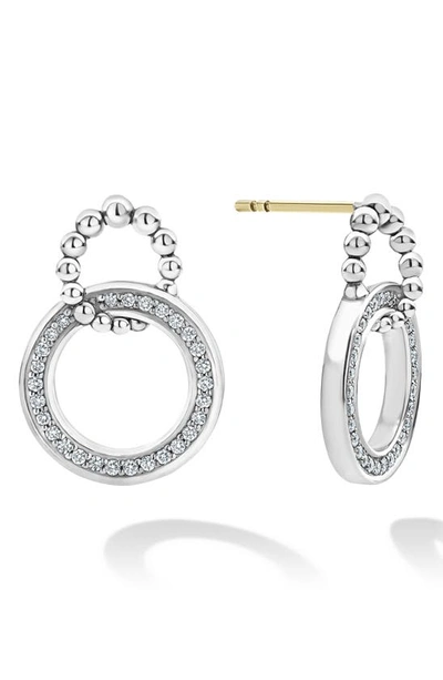 Shop Lagos Caviar Spark Diamond Pendant Necklace & Earrings Gift Set In Silver